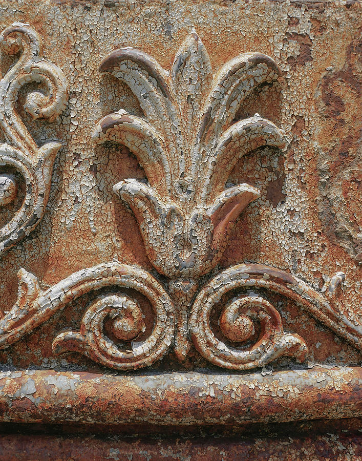 Rusted Ornamental Motif- By Linda Woods Photograph by Linda Woods