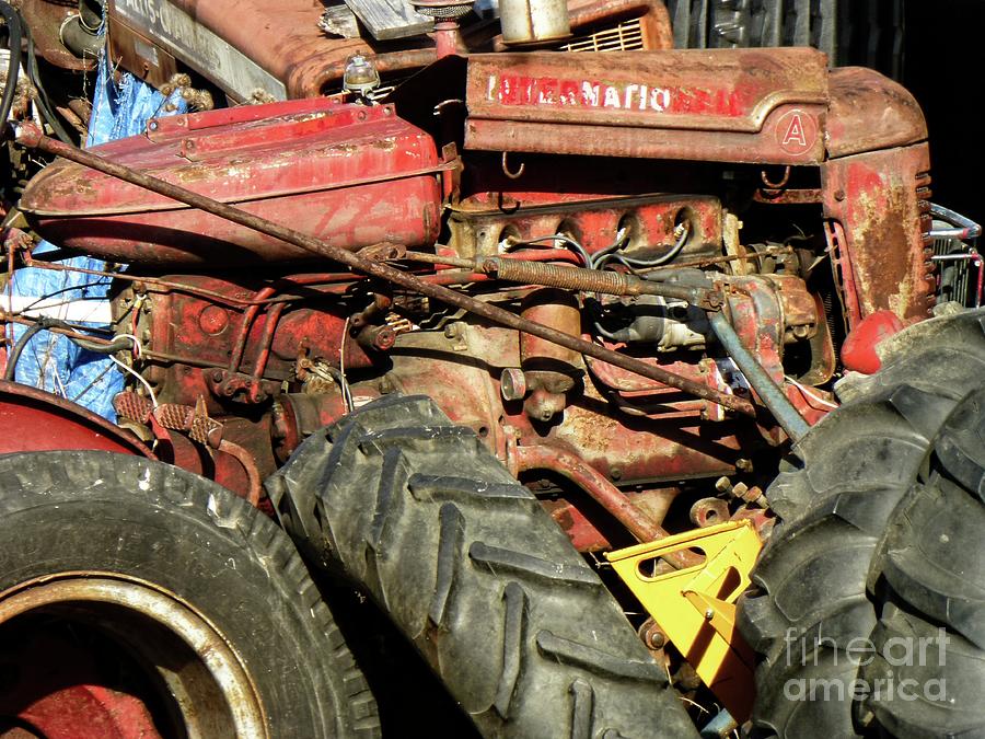 Rusted Tractor 2 Digital Art by Dee Flouton