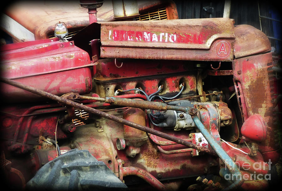Rusted Tractor Digital Art by Dee Flouton
