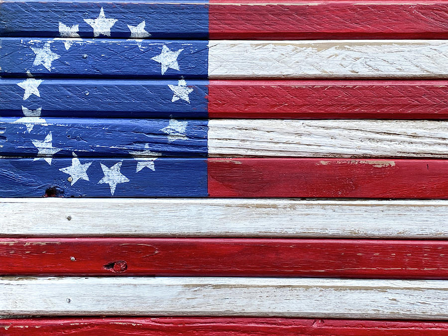 Rustic American Flag II Photograph by Dawna Moore Photography