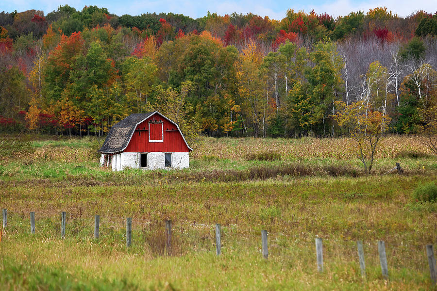 Rustic Autumn Barn Photograph by Brook Burling