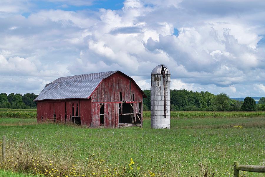 Rustic barn silo Digital Art by Daniel Vermilye - Fine Art America