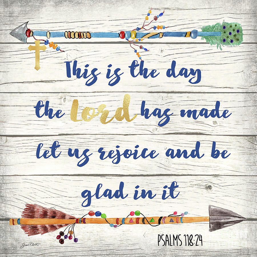 Inspirational Digital Art - Rustic Bible Verse-A by Jean Plout