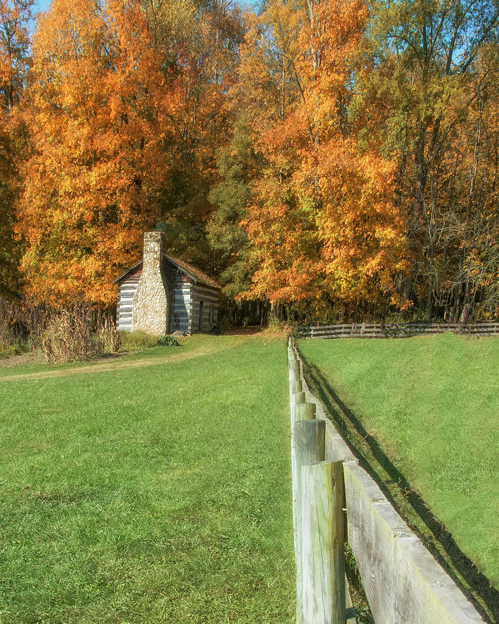 Rustic Cabin in Autumn Photograph by Mitch Spence