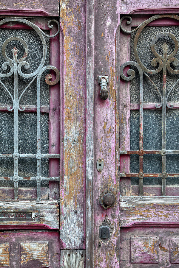 Rustic Door 52 of Porto Photograph by David Letts