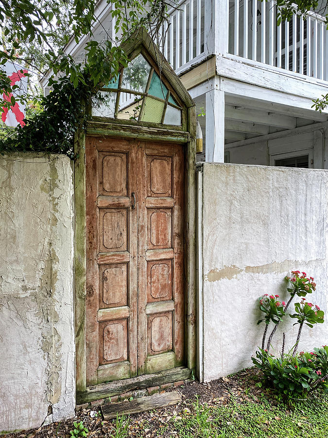 Rustic Garden Door, St. Augustine, Florida Photograph by Dawna Moore Photography