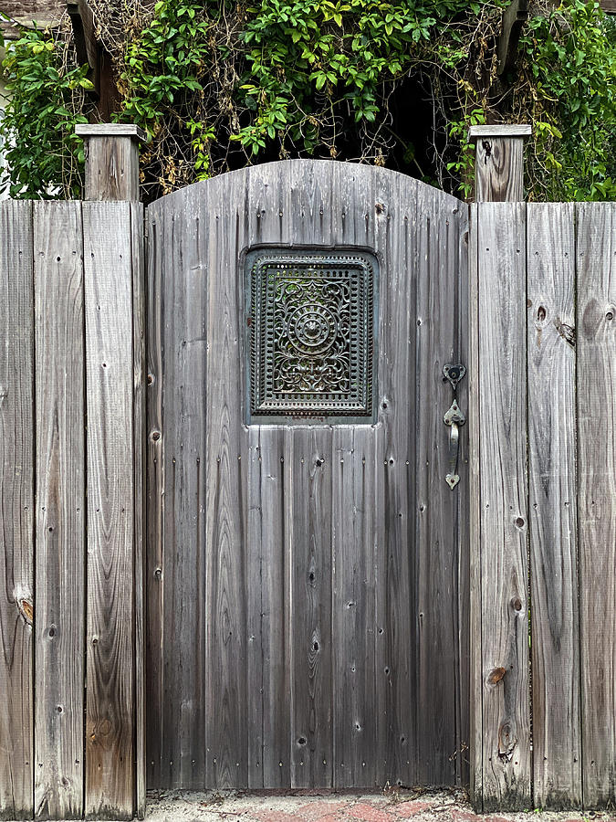 Rustic Garden Gate in St. Augustine, Florida Photograph by Dawna Moore Photography