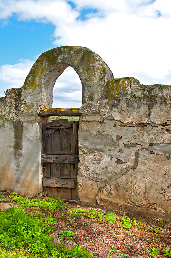 Rustic Gate at Mission San Miguel Arcangel - San Miguel, California Photograph by Denise Strahm