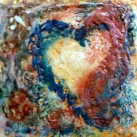 Rustic Heart Painting by Valerie Greene