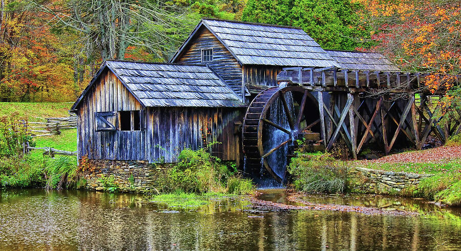 Rustic Mabry Mill  Photograph by Ola Allen