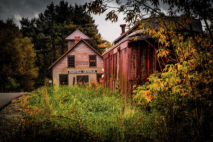 Rustic Memories The Old Red Caboose and Farwell General Photograph by Jeff Folger Rustic Memories The Old Red Caboose and Farwell General Photograph by Jeff Folger