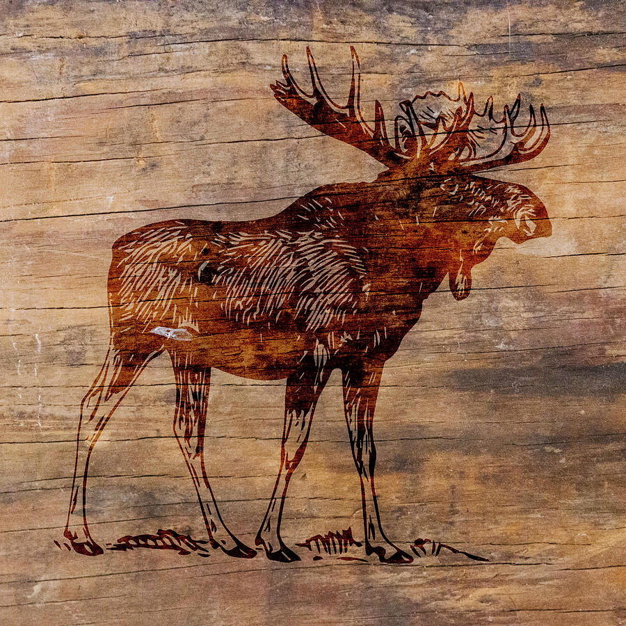 Rustic Moose Digital Art