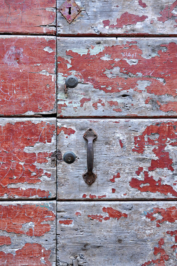 Rustic Red Door Photograph by Denise Strahm