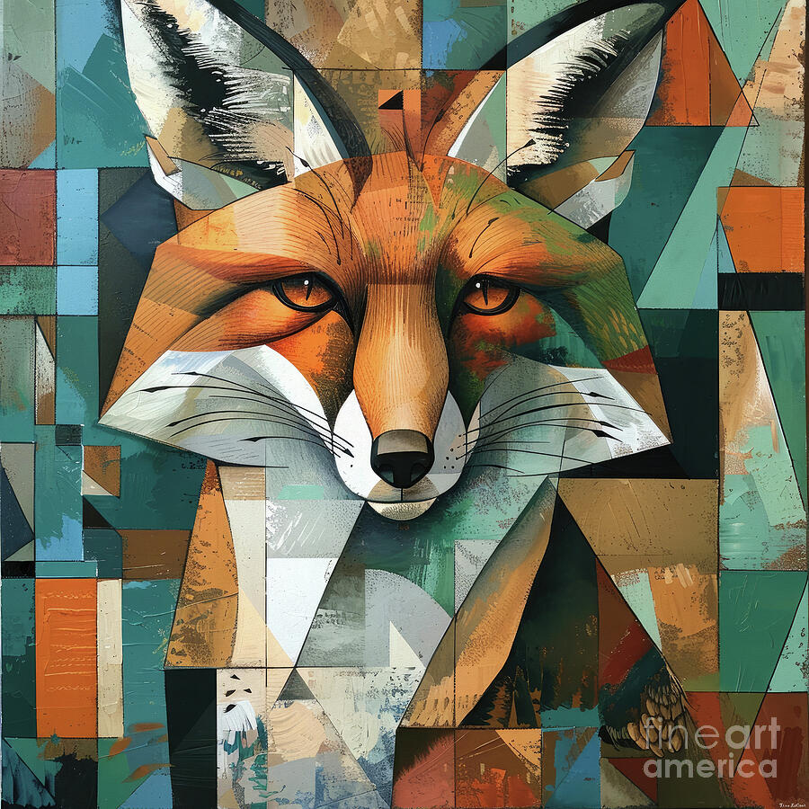 Rustic Red Fox Painting by Tina LeCour Rustic Red Fox Painting by Tina LeCour