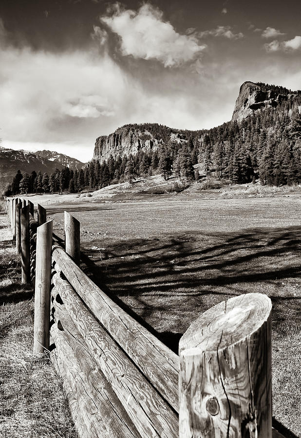 Rustic Rural Colorado And Mountain Landscape - Sepia Edition Photograph