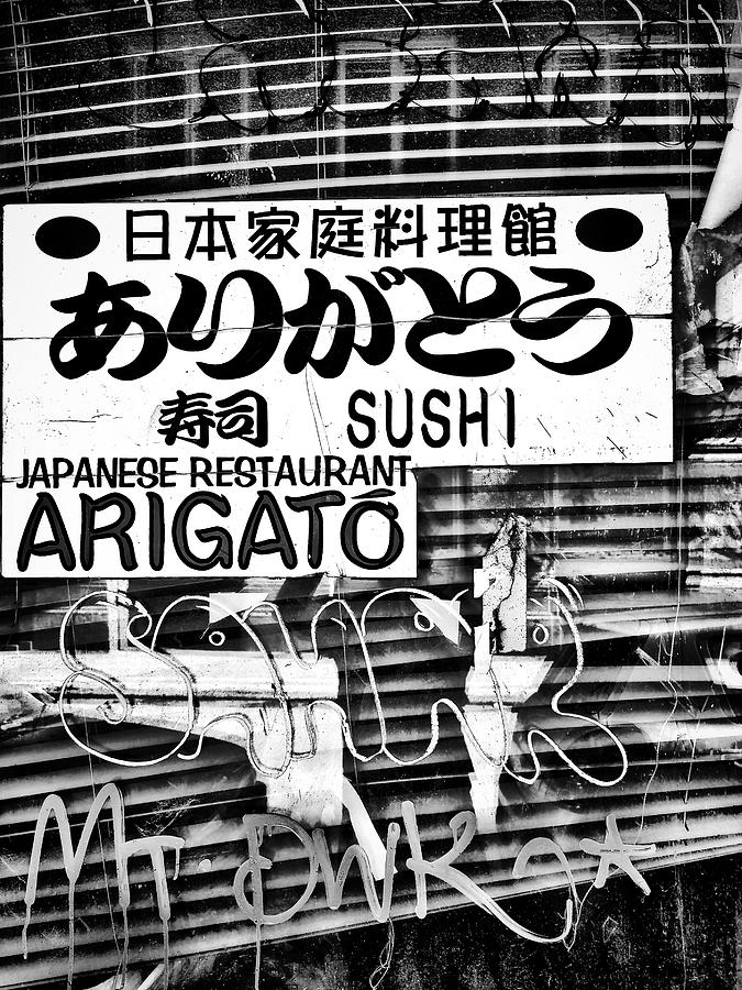 Rustic Sign Of A Sushi Restaurant Photograph