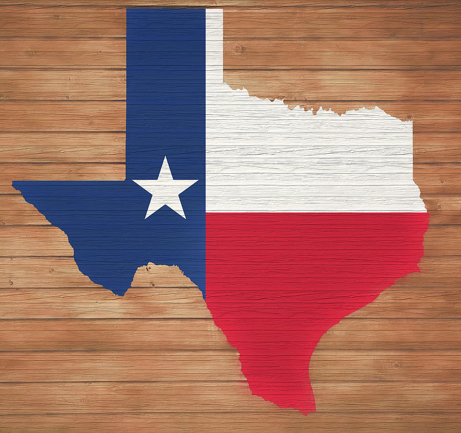 Rustic Texas State Flag On Wood Mixed Media by Dan Sproul