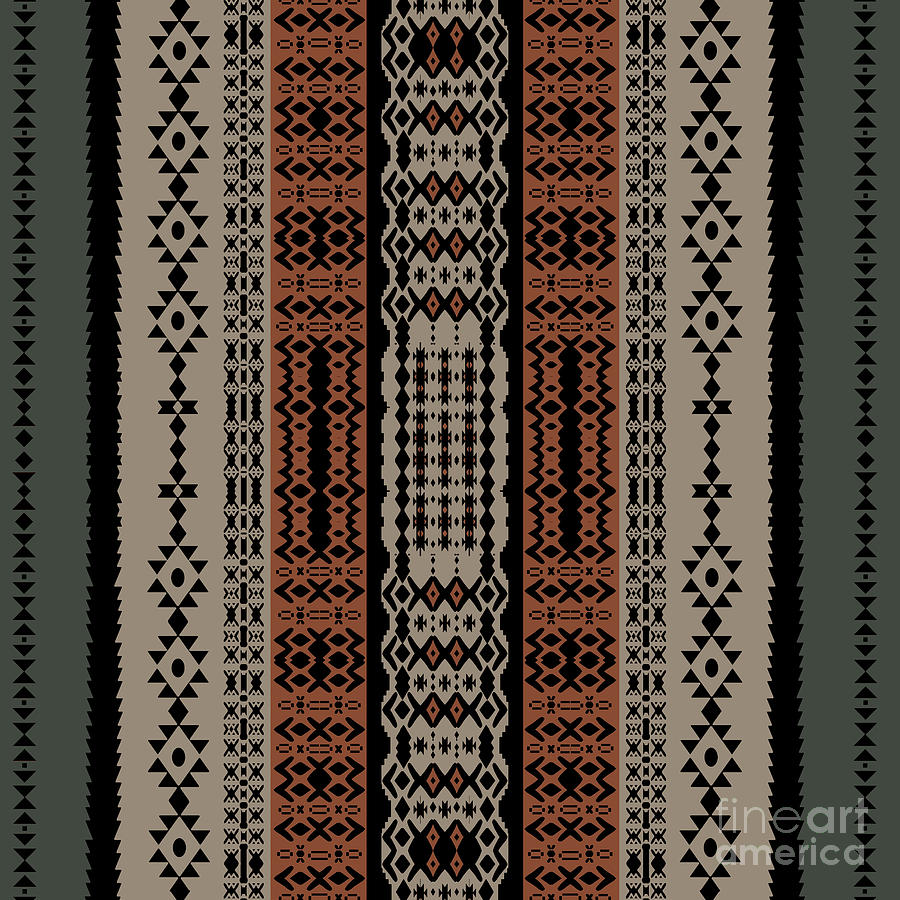 Rustic Tribal Mud Cloth Digital Art