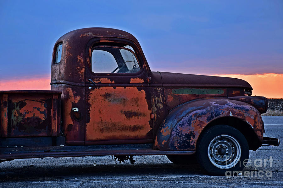 Rustic Truck Sunrise Photograph by Kathy M Krause