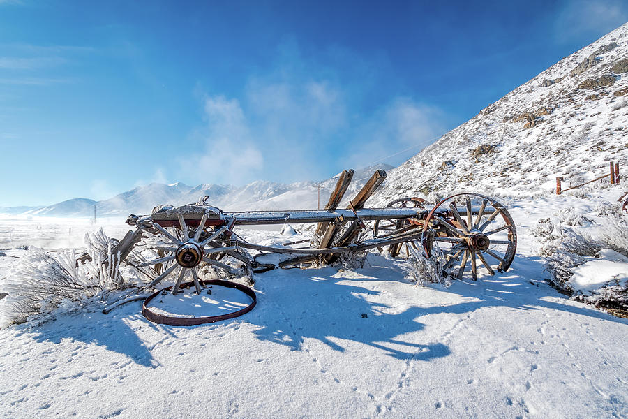 Rustic Wagon in Snow Photograph by Connie Krause - Fine Art America