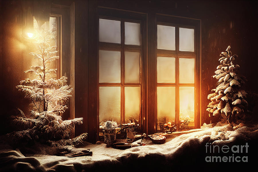 Rustic window covered with snow Photograph by Jelena Jovanovic