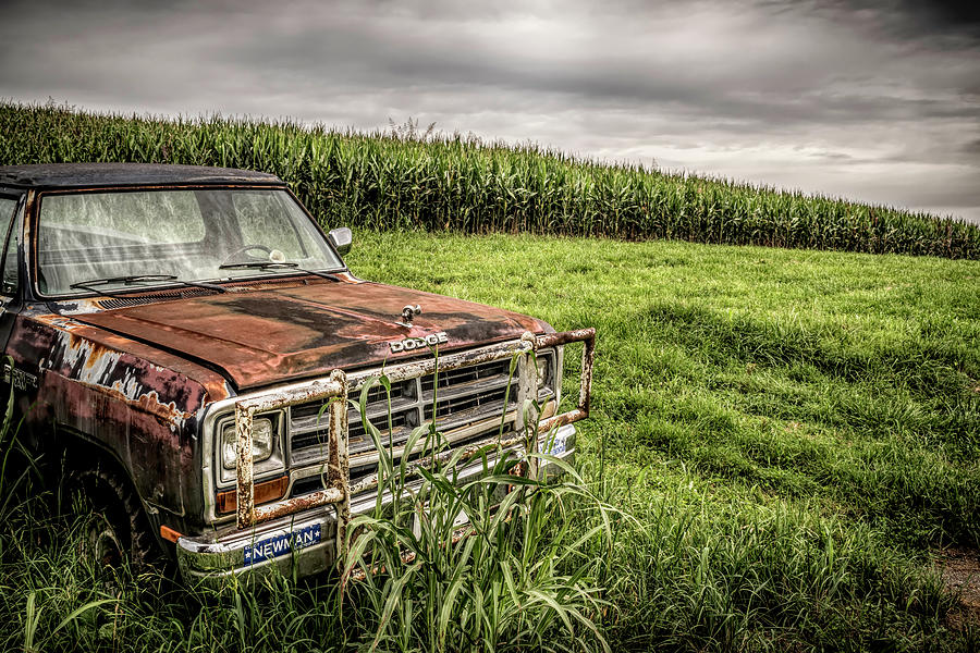 Rusting By The Cornfield Photograph