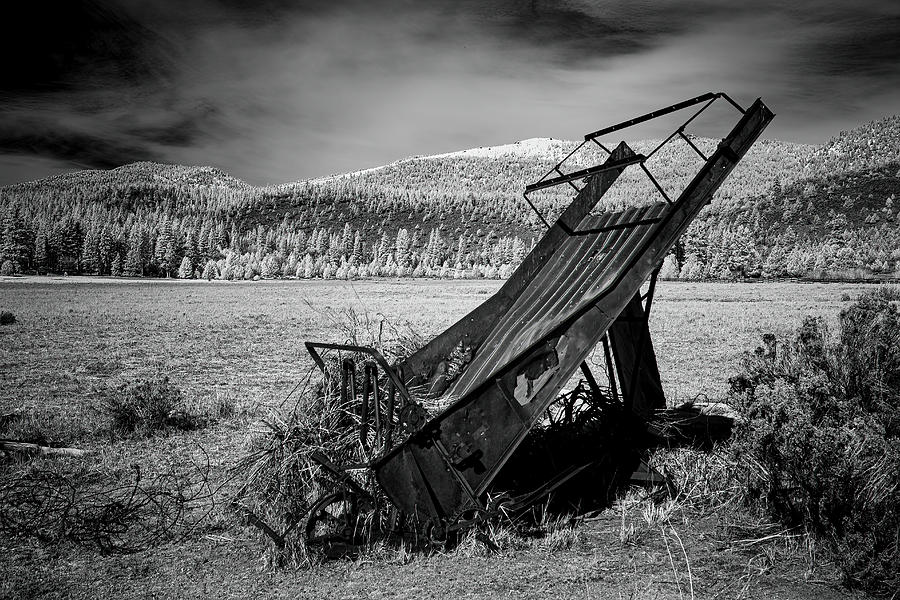 Rusting Hay Elevator in Infrared Photograph by Mike Lee