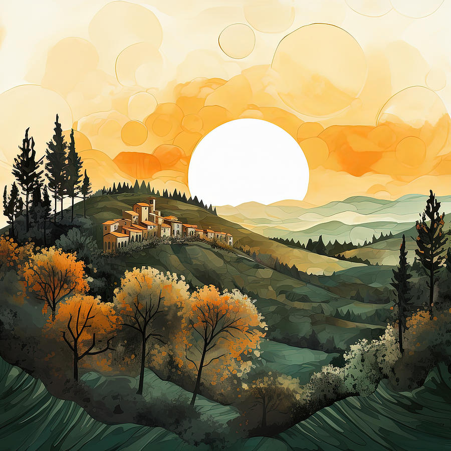 Rustling Greens and the Soul of Tuscany Painting by Lourry Legarde