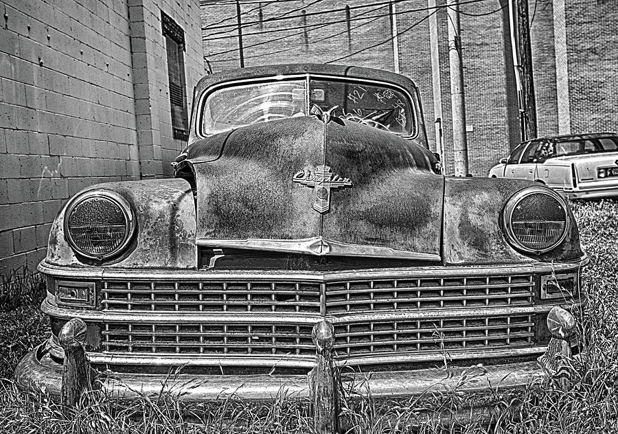 Rusty 950s Chrysler Sedan in Oklahoma City, Oklahoma Photograph by Peter Ciro
