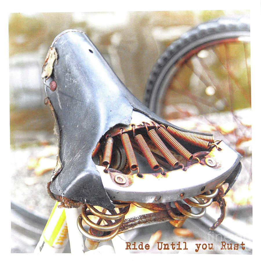 Rusty Bike Seat, Ride Until You Rust Photograph by Diane Enright