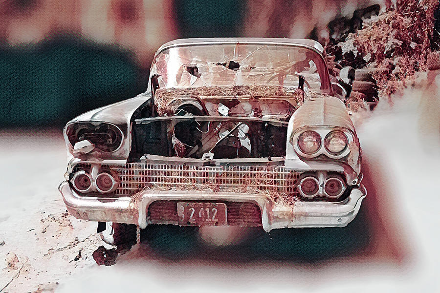 Rusty Car Junkyard  Photograph by Cathy Anderson