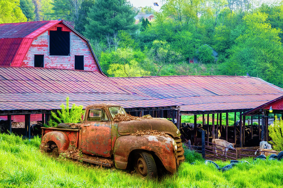 Rusty Country Pickup Truck Photograph by Debra and Dave Vanderlaan ...