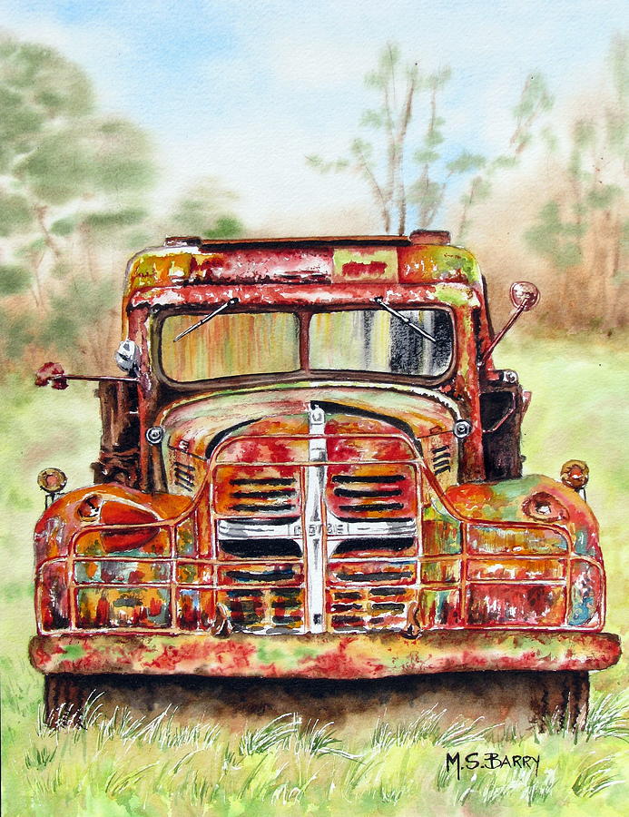 Rusty Crusty Painting by Maria Barry