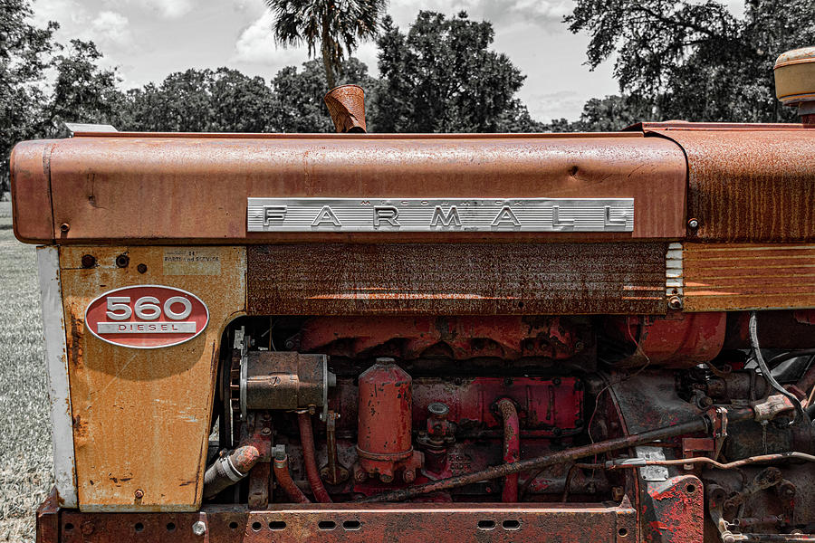 Rusty Farmall 560 Side View Photograph By Enzwell Designs