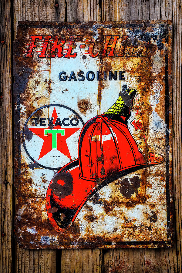Rusty Fire Chief Sign Photograph by Garry Gay