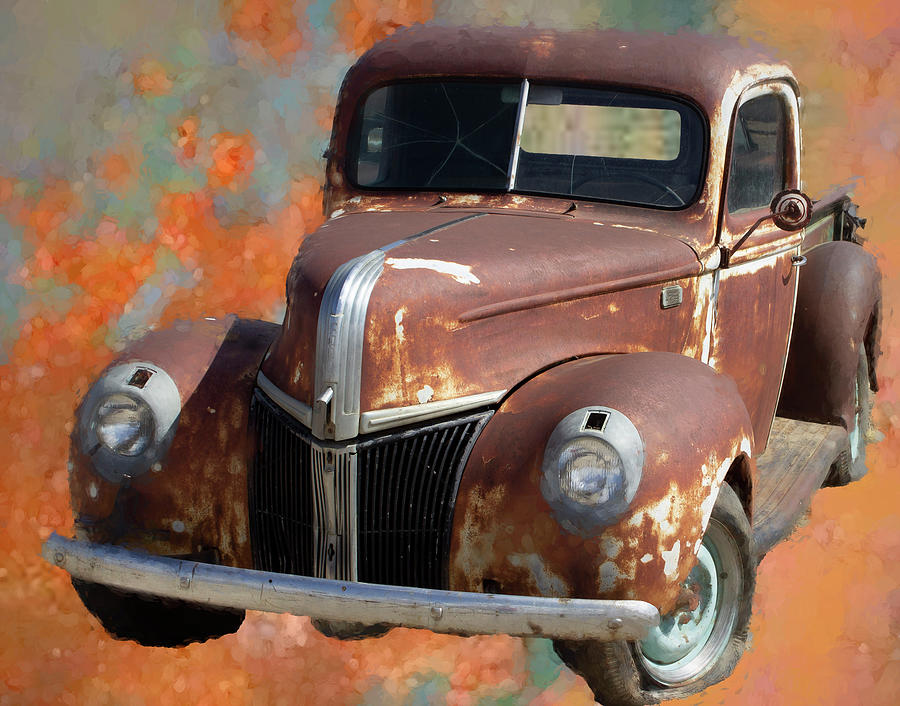 Rusty Ford  Digital Art by Cathy Anderson
