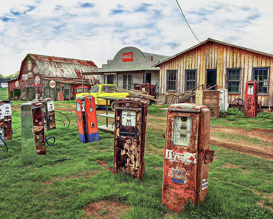 Rusty Gas Pumps, Kentucky Tennessee Photograph by Don Schimmel