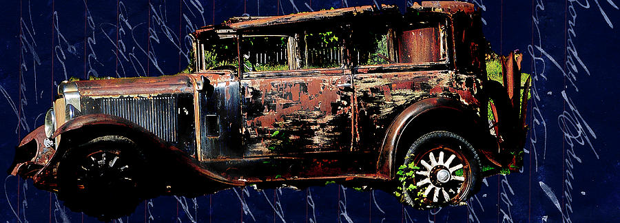 Rusty Gold This old car  Photograph by Cathy Anderson