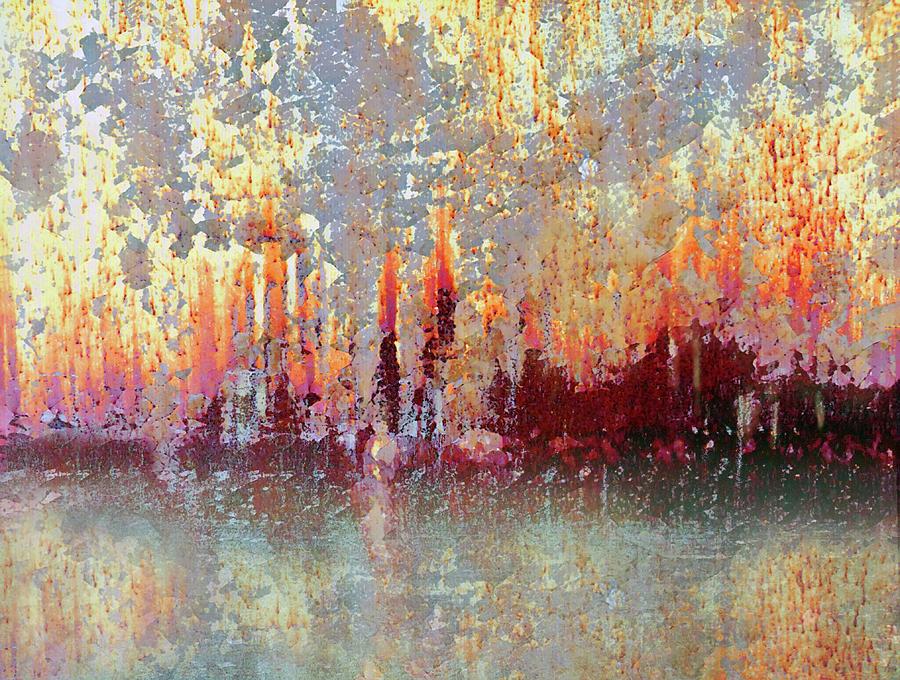 Rusty Landscape Sunrise Mixed Media by Sharon Williams Eng