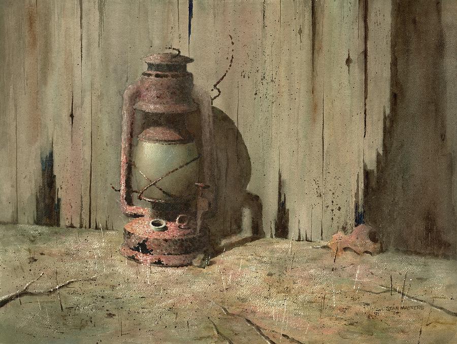 Rusty Lantern Painting by Stan Masters