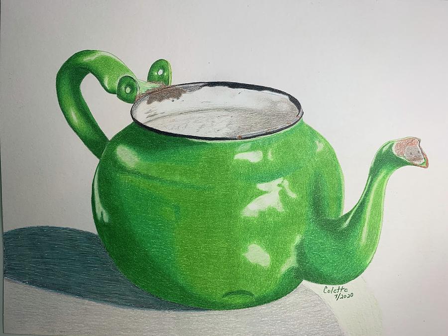 Rusty Lil Teapot Drawing by Colette Lee