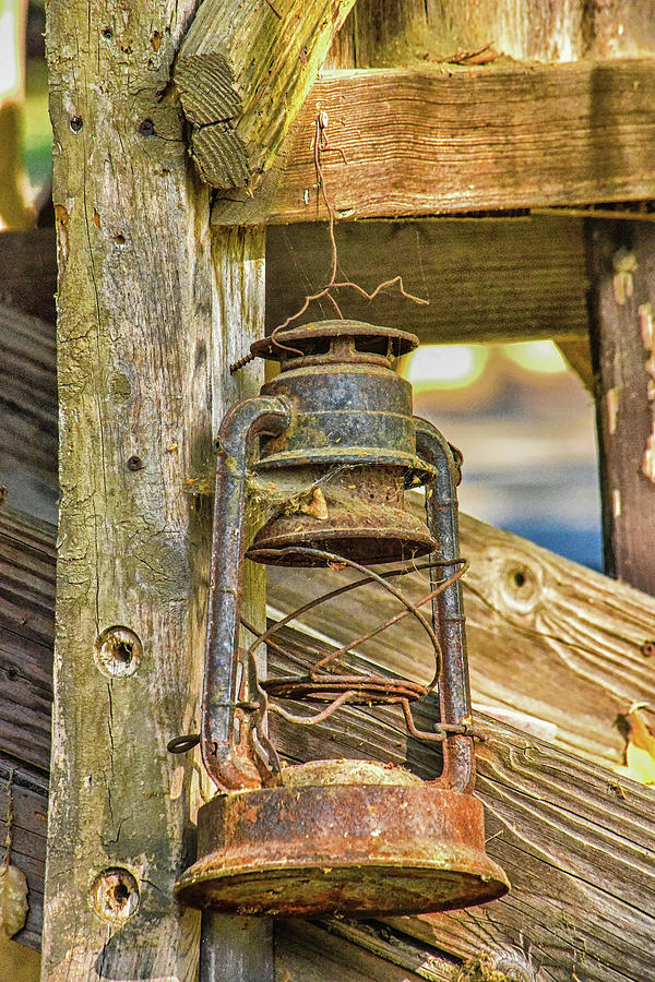Rusty Miners Lantern 1  Photograph by Linda Brody