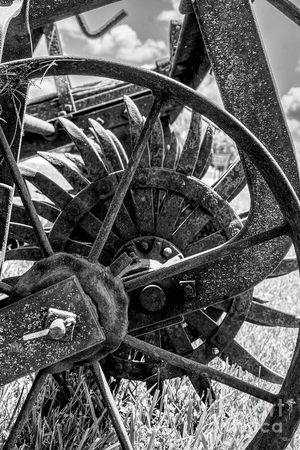 Rusty Old Aerator Grayscale Photograph by Jennifer White