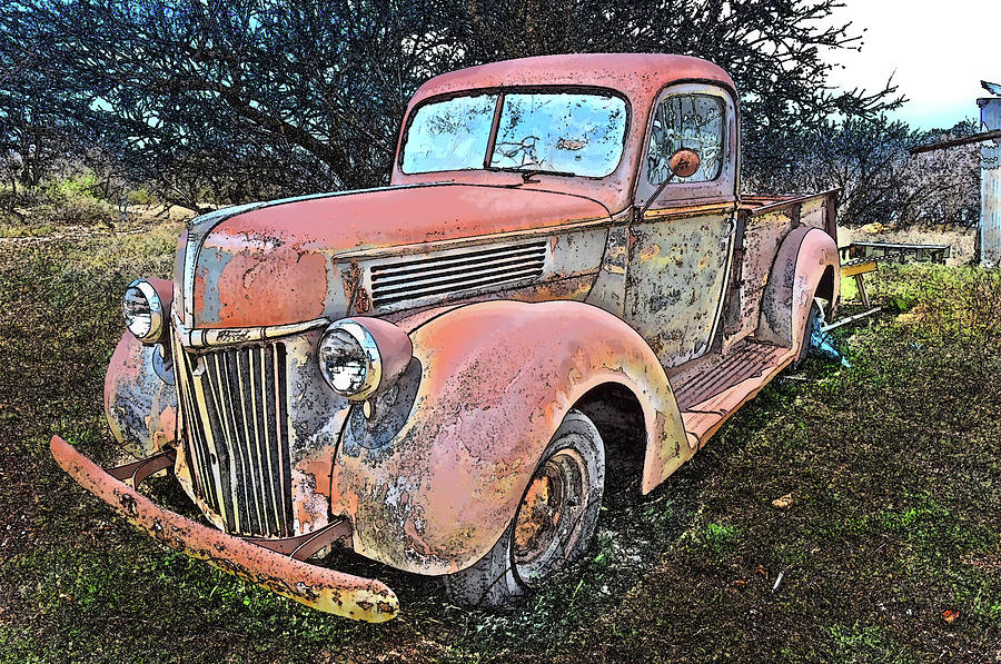 Rusty Old Ford Pickup Photograph By Stephen Tulcus - Fine Art America