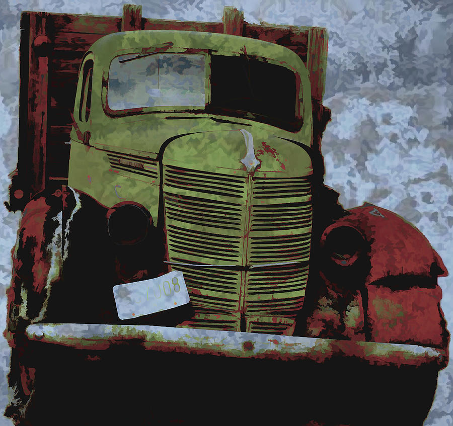 Rusty Old  International Truck Digital Art by Cathy Anderson