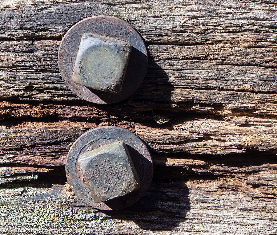 Rusty Old Weathered Bolts Photograph by L Bosco