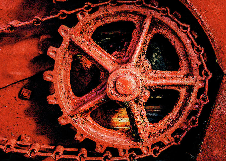 Rusty Red Sprocket Photograph by Bob Orsillo