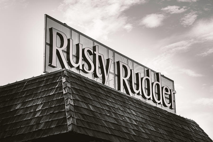 Rusty Rudder Sign Photograph by Jason Fink