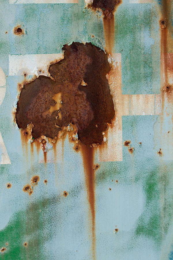 Rusty Running Paint Texture Photograph by Mur-Al
