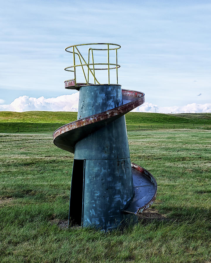 Rusty Spiral Slide Photograph by Trever Miller